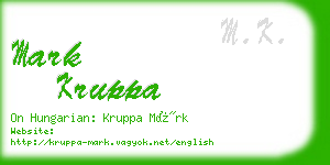 mark kruppa business card